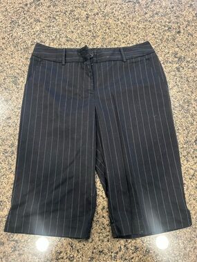 Worthington Black Pinstripe Bermuda Shorts